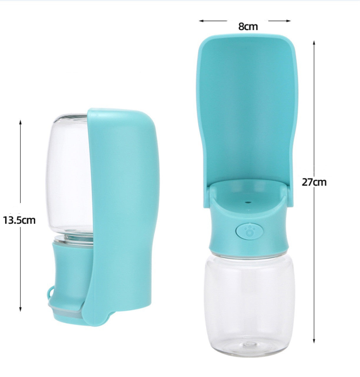 Portable Dog Water Bottle with Foldable Bowl, Leak-Proof Pet Water Dispenser for Travel & Walking