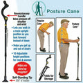 Adjustable Walking Cane for Men & Women, Foldable 10-Level Height Support Stick