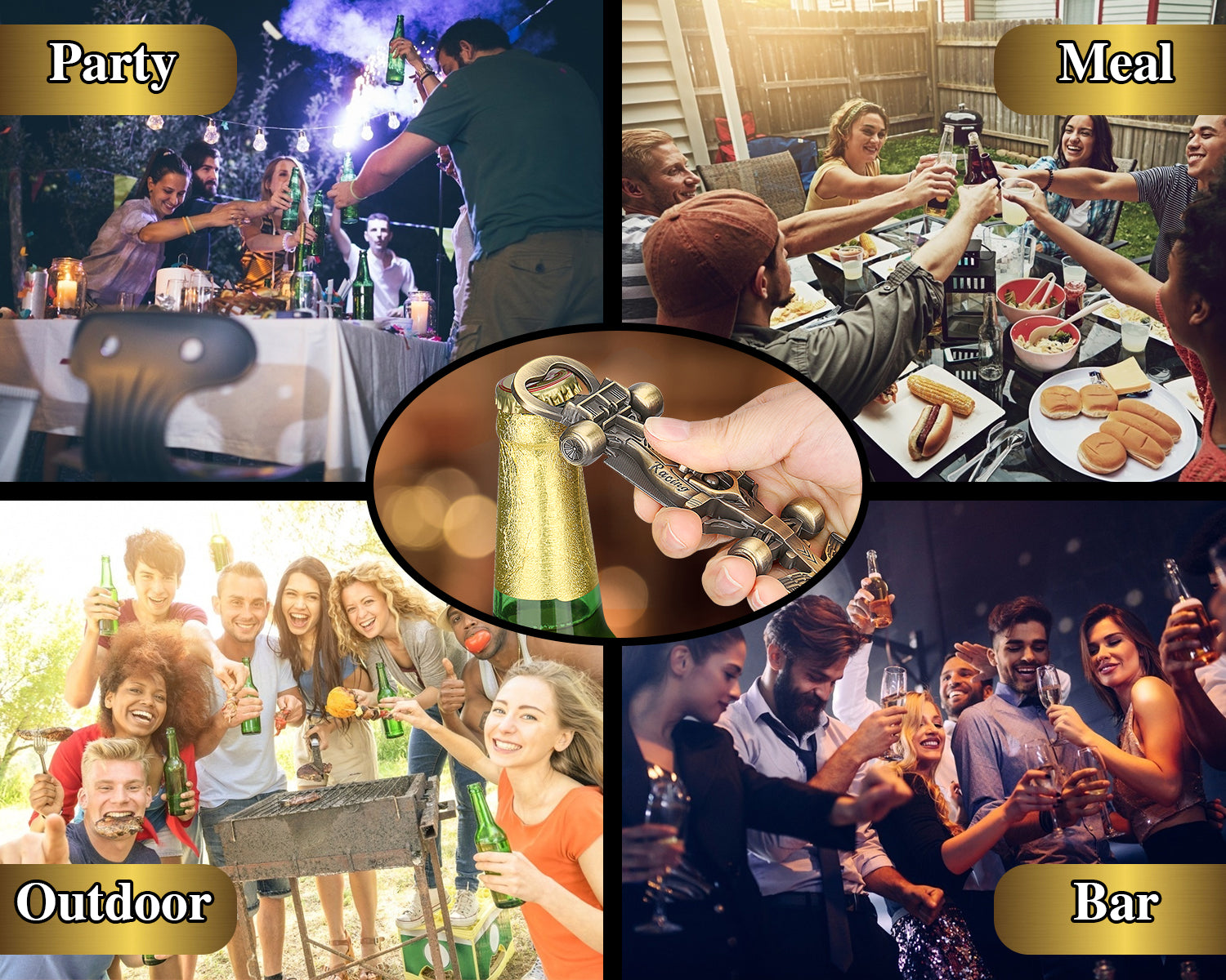 Exquisite Racing Bottle Opener, Durable & Precision-Crafted for Sports Events, Parties, or Home Use – Includes Black Drawstring Bag